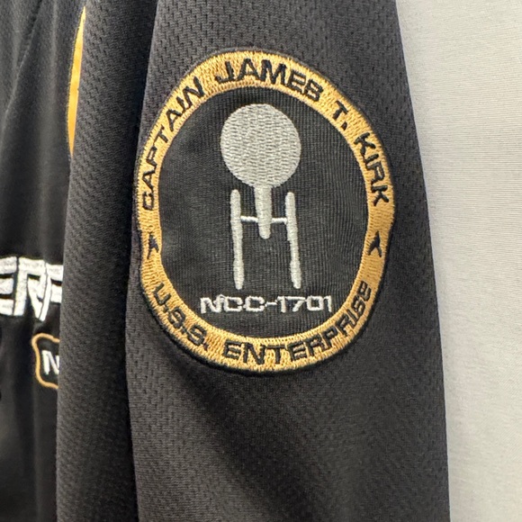 Star Trek U.S.S. Enterprise Men's Black & Gold Kirk Jersey- Box Lunch Exclusive - Picture 3 of 5